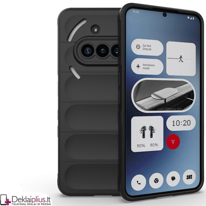 Magic Shield guminis dėklas su kameros apsauga - juodas (Nothing Phone 3A) Magic Shield guminis dėklas su kameros apsauga - juodas (Nothing Phone 3A)